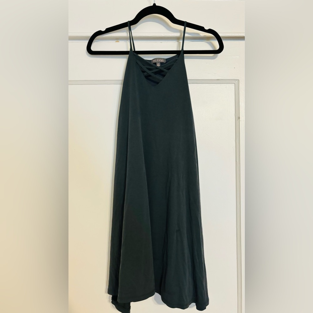 Charcoal gray mini dress